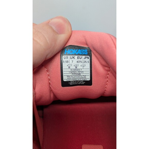 Hoka One One Arahi 7 Womens Size 8.5 Orange Pink Athletic Running Shoes Sneakers - Picture 10 of 10